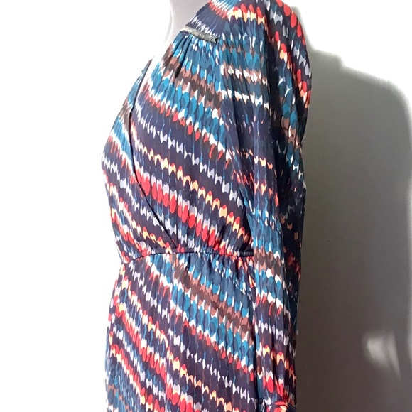 Cato Junior/Misses Multi-colored Maxi Dress w/Short Liner Side Slit Size Large - Picture 2 of 7